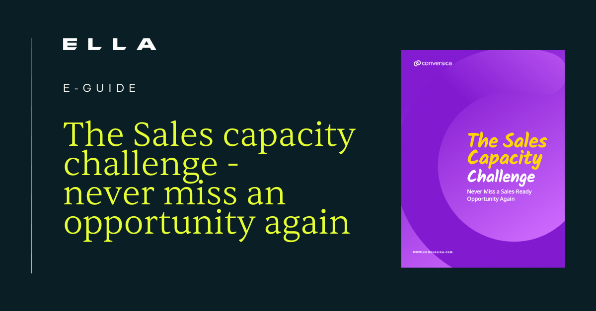The Sales capacity challenge and how you solve it